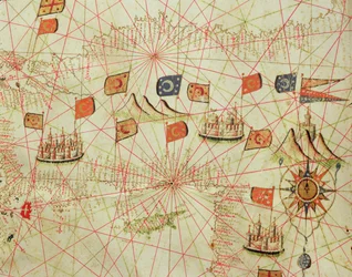 La Costa de Turquía y Chipre, de un atlas náutico del Mediterráneo y Medio Oriente